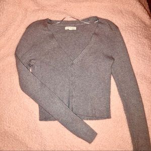 Gray cropped sweater